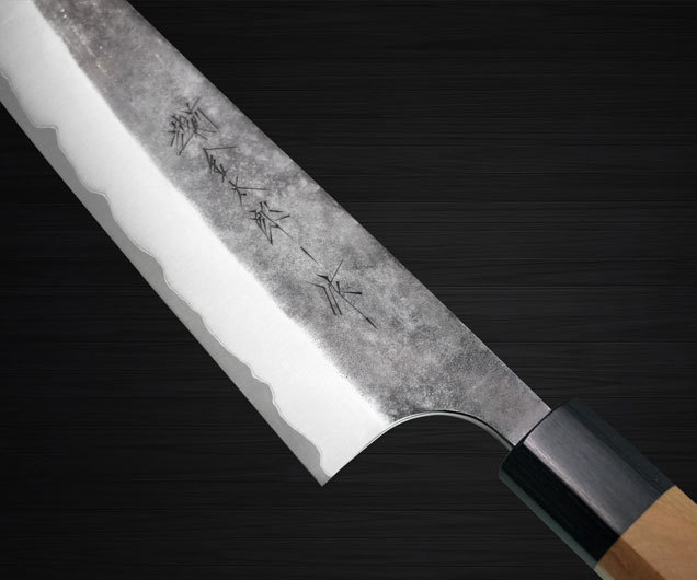 Kanehiro Aogami Super Clad Stainless Kurouchi AC